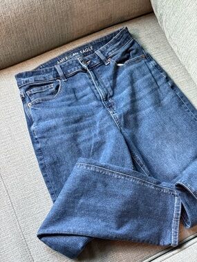 American Eagle Outfitters Dark Blue High-Rise Women's Jeans